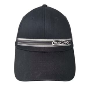 Freightliner Baseball Cap Black Gray OS Cotton Adjustable Strapback Logo Hat